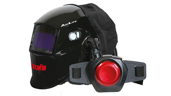 Casco automatico Telwin con dispositivo di filtraggio soffiante (PAPR) AIRLITE PAPR HELM MMA/MIG-MAG/TIG, 804210