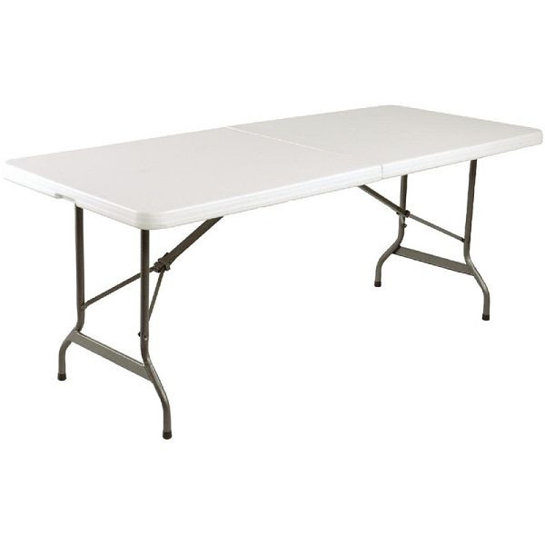 Bolero tavolo rettangolare pieghevole bianco 183cm, L001