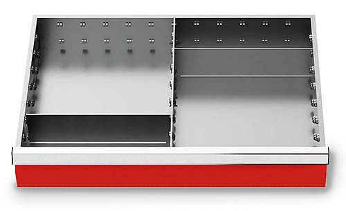 Inserti per cassetti Bedrunka+Hirth T500 R 24-16, altezza frontale 100 mm, 3 parti, 168-146-100