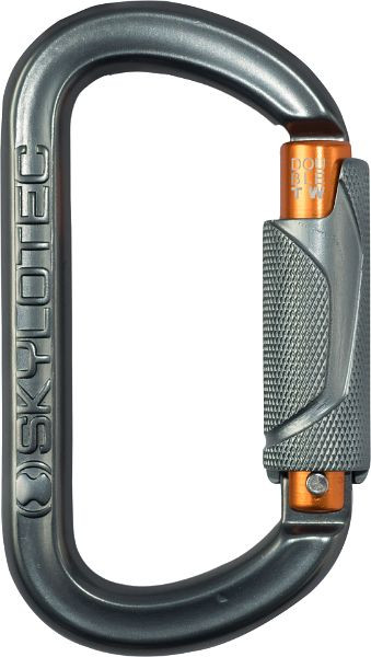 Moschettone a ghiera Skylotec, DOUBLE-O TWIST grigio, per 8-11mm, esecuzione: sulla scheda del prodotto, H-176-TW-PK