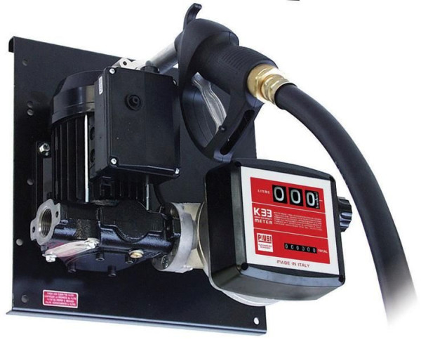 ZUWA E 56-BS/Z set rifornimento con contatore K33, 230 V, per gasolio e biodiesel (RME), montato su piastra, portata 56 l/min, 120713