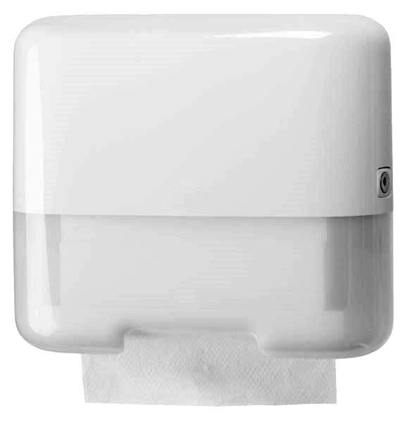 Distributore di asciugamani pieghevole Busching Classic-Box Mini, L298xH274xP133mm in bianco, 397