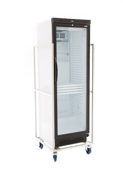 Carrello da trasporto Cooldura frigorifero con porta in vetro, acciaio zincato, TTR01