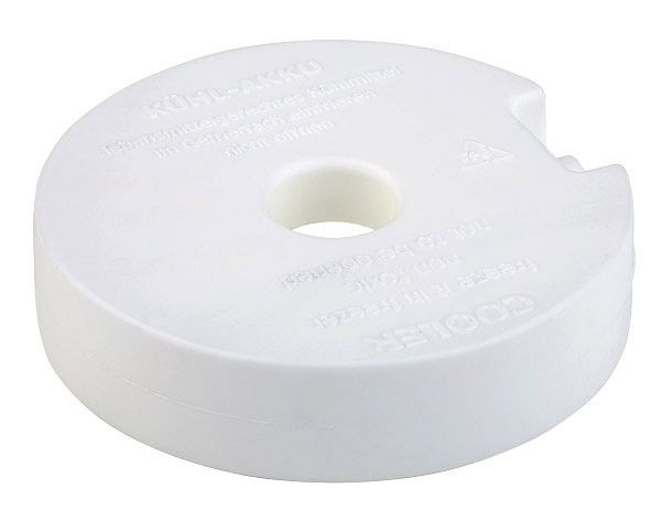Impacco freddo APS, Ø 10,5 cm, altezza: 2,5 cm, polietilene, bianco, riempito con liquido refrigerante, 10781