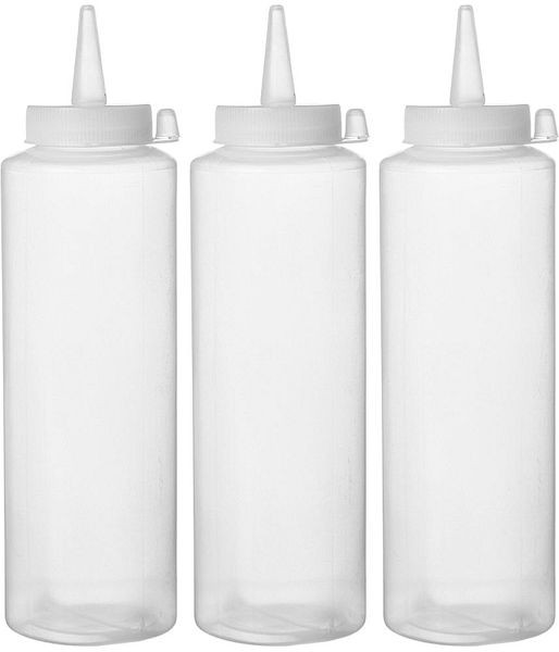 Bottiglie dispenser Hendi, confezione da 3, ØxH: 50x185 mm, trasparente, 558058