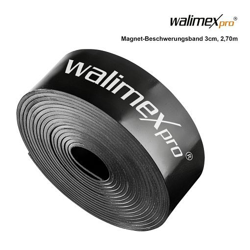 Walimex pro nastro magnetico per pesi 3 cm, 2,7 m, 22480