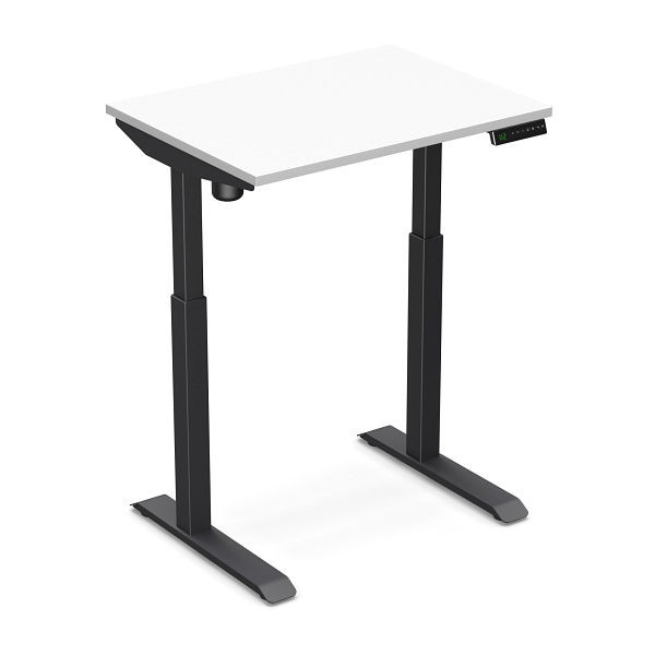 Scrivania Worktrainer sit-stand StudyDesk (nero / bianco 80 x 60 cm), StD-xs-blk-white
