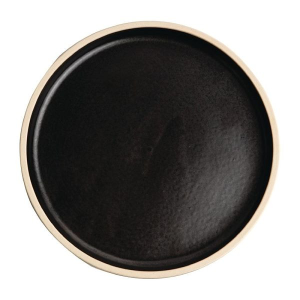 OLYMPIA piatto tondo in tela nero 18cm, PU: 6 pezzi, FA314