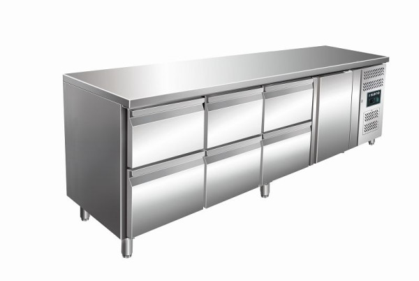 Tavolo refrigerante Saro, 1 porta + 3x2 cassetti KYLJA 4160 TN, 323-10726