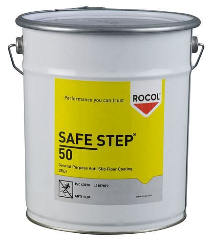 Rivestimento antiscivolo DENIOS Safe Step 50, calpestabile, 5 litri, grigio, PU: 5 litri, 241-834
