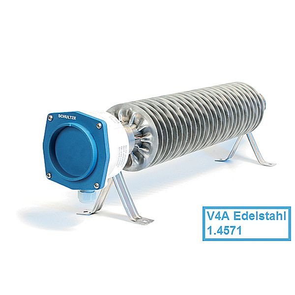 Schultze RiRo u 1500 V4A riscaldatore a tubo alettato universale, 1500 W 230/400 V, acciaio inossidabile 1.4571, IP66/67, U 1500EA4