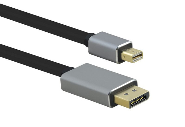 Cavo di collegamento Helos, connettore mini DisplayPort/connettore DP, PREMIUM 8K, 3,0 m, nero, 288474