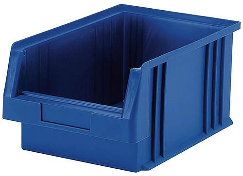 Scatola portaoggetti in plastica Bedrunka+Hirth, blu, dimensioni in mm (LxPxA): 230 x 150 x 125, 25 pezzi, 017500222