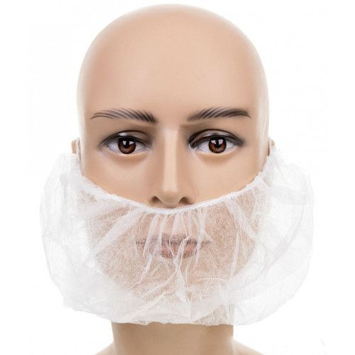 DS SafetyWear protezione per barba, 40x25cm, bianco, PU: 2000 pezzi, BEARD