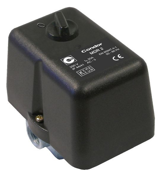 Pressostato ELMAG CONDOR, MDR 2/11 bar, 230 volt, inclusa valvola limitatrice di pressione AEV 2 S, 11920