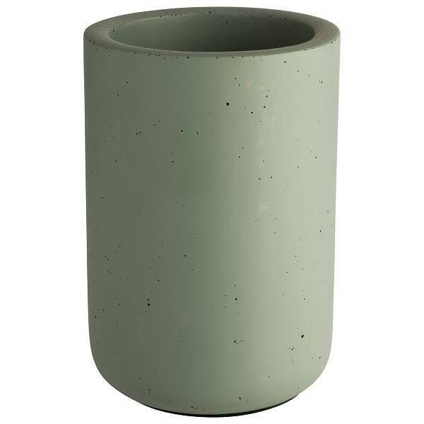 Raffreddatore per bottiglie APS -ELEMENT-, esterno Ø 12 x 19 cm, cemento, verde chiaro, interno Ø 10 cm, con lato inferiore delicato sui mobili, 36105