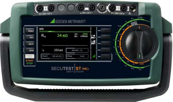 Gossen Metrawatt Secutest Pro, dispositivo di prova per testare la sicurezza elettrica di dispositivi incluso il software IZYTRON.IQ Business Starter, M707B