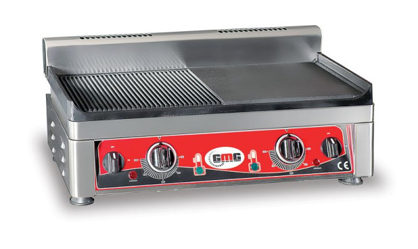 Piastra grill GMG, elettrica, liscia e rigata, 2 zone di riscaldamento, GP5530EG