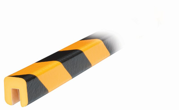 Knuffi protezione bordi, profilo di avvertimento e protezione tipo G, giallo/nero, 5 metri, PG-10026