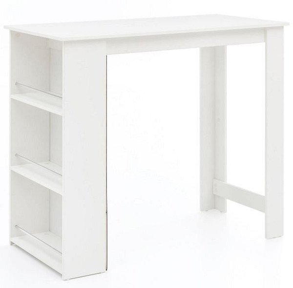 Tavolo da bar Wohnling bianco 120 x 107,5 x 60 cm legno, WL5.732