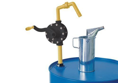 Pompa rotativa DENIOS in plastica, per acidi, basi e soluzioni acquose, gialla, 121-601