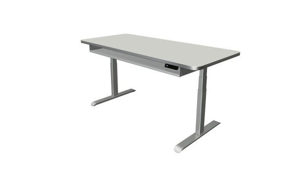 Tavolo in piedi/seduto Kerkmann Move 4 Premium, L 1800 x P 800 mm, regolabile elettricamente in altezza da 620-1270 mm, grigio chiaro, 10320411