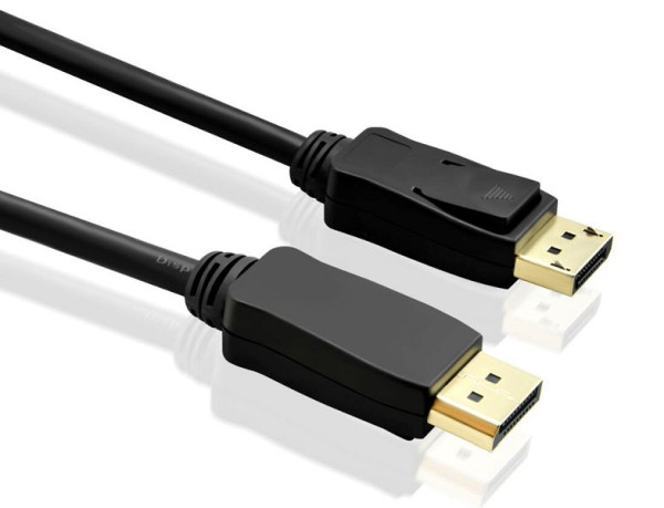 Cavo di collegamento Helos, DisplayPort maschio/maschio, 4K 10,0 m, nero, 288442