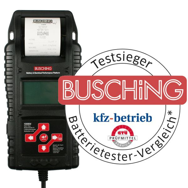 Busching Start Stop tester batteria/sistema di ricarica LCD multicolore, Batt6, 12V, Ladesys12, 24V, stampante termica, 100804
