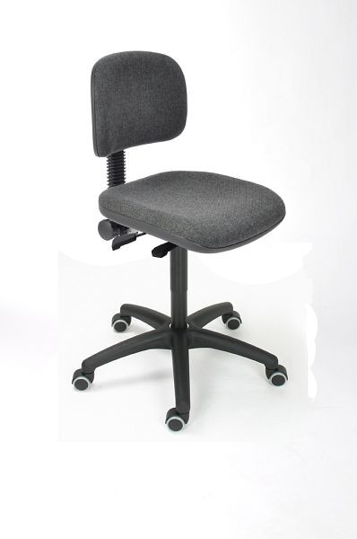 Sedia da lavoro Lotz "Comfort Series" rivestimento sedile e schienale antracite, altezza seduta 480-670mm, 8530.13