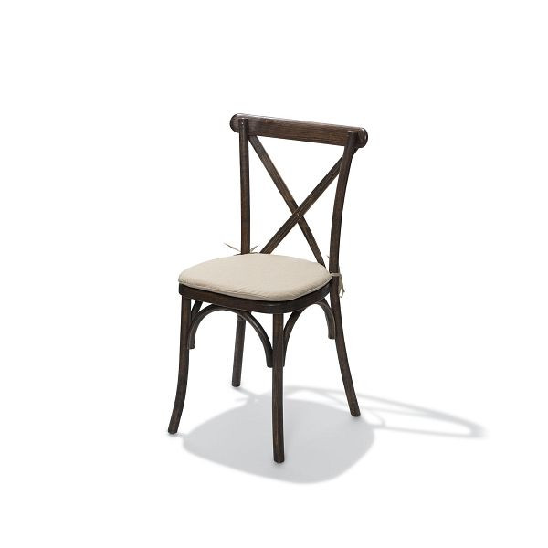 VEBA cuscino sedile imbottito ecru per sedia da bar Crossback, 46x45x2 cm (LxPxA), 50100CSHN