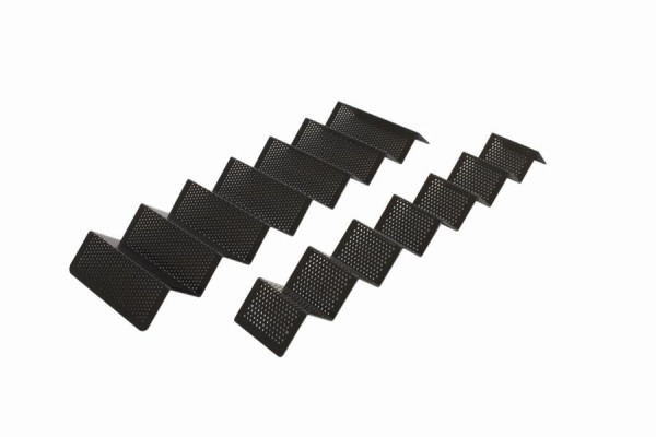 Espositore per snack Schneider, forma ondulata, materiale: alluminio, nero semiopaco, 580 x 170 mm, 154091