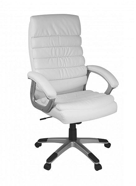 Sedia da ufficio Amstyle Valencia ecopelle bianca ergonomica con poggiatesta, SPM1.184