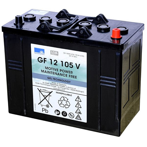 Batteria EXIDE GF 12 105 V, trazione dryfit, assolutamente esente da manutenzione, 130100011