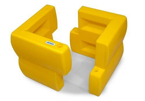 Profili di protezione del montante DENIOS in PE, giallo, set = 2 pezzi