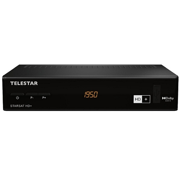 TELESTAR STARSAT HD + incluso 6 mesi ricevitore HD +, ricevitore satellitare HDTV in chiaro, lettore multimediale USB, alimentatore a risparmio energetico, Dolby Digital Plus, 5310464