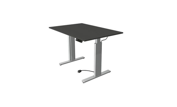 Kerkmann Move 3 tavolo sit/stand argento, L 1200 x P 800 mm, regolabile elettricamente in altezza da 720-1200 mm, antracite, 10231913