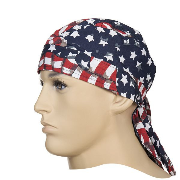 ELMAG bandana protettiva termica per la testa 'USA flag' WELDAS 23-3604, in cotone, diametro della testa 46-68 cm, 59176