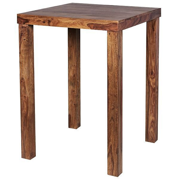 Tavolo da bar Wohnling MUMBAI in legno massello di sheesham 80 x 80 x 110 cm, quadrato marrone scuro, WL1.324