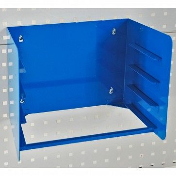 Staffa da parete ADB per valigetta attrezzi, 4 scomparti, dimensioni: 343x270x270 (LxAxP), colore: blu, RAL 5015, 87120