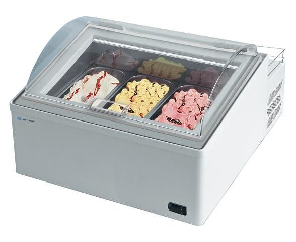 Vetrina gelato mobile gel-o-mat, modello Icepoint 3, 6x2,5 o 3 x 5 litri, 2460.3.0