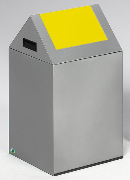 Dispositivo raccolta rifiuti riciclabile VAR WSG 40 S corpo argento, sportello di inserimento giallo, 21120