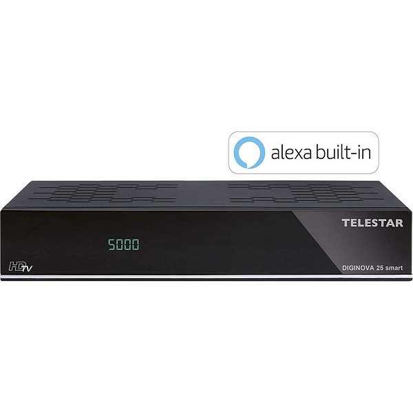TELESTAR DIGINOVA 25 smart, ricevitore, HD, DVB-S e DVB-T, funzione USB PVR, Amazon Alexa, Unicable, Smart Home, 5310525
