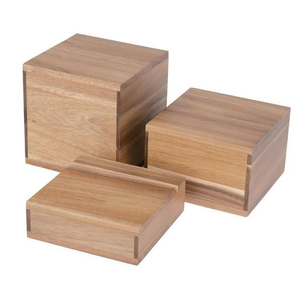 Olympia Frames alzate per credenza in legno di acacia (set di 3) DF875