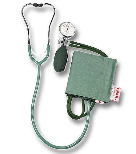 Sfigmomanometro ERKA Ø56mm con bracciale e stetoscopio Erkatest, dimensioni: 27-35cm, 206.40882