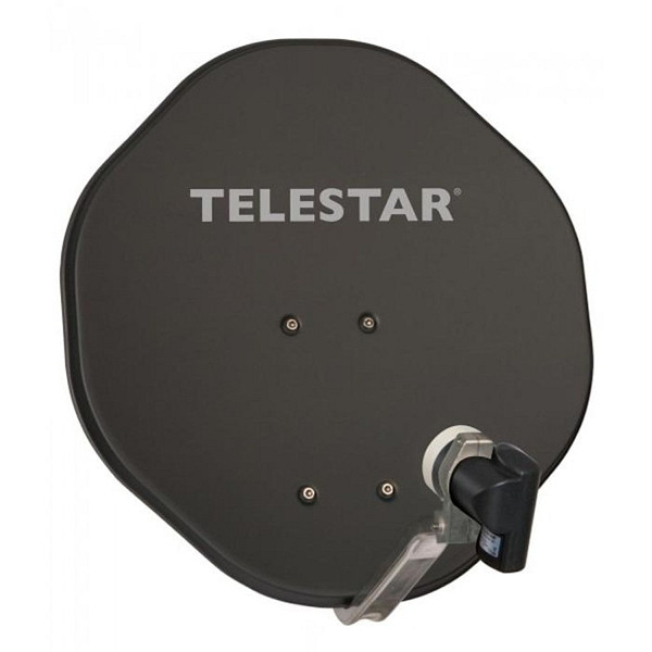 TELESTAR ALURAPID Parabola satellitare in alluminio da 45 cm con LNB SKYSINGLE HC grigio ardesia, 5102501-AG