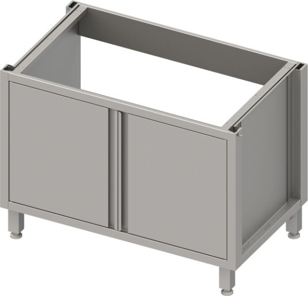 Stalgast box sottolavello in acciaio inox versione 2.0, per gambe/telaio zoccolo, con ante battenti 800x540x660 mm, BX08571