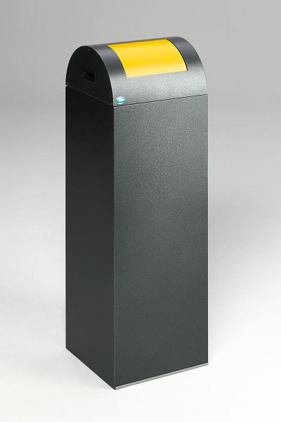 Dispositivo raccolta rifiuti riciclabile VAR WSG 85 R corpo argento antico, sportello di inserimento giallo, 21090