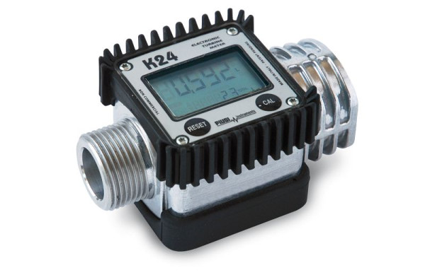 ZUWA counter digital K24-A Alu per diesel/RME, portata massima 7-120 l/min, 131839