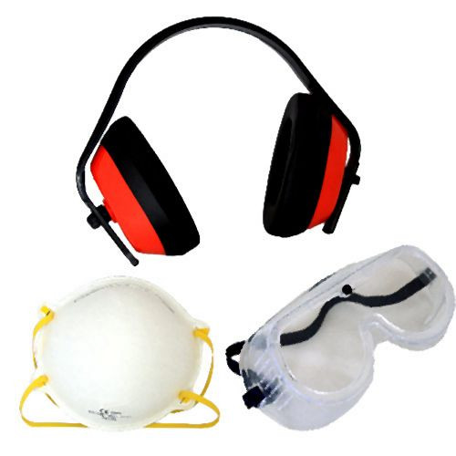 Set di sicurezza Karl Dahm per occhi e vie respiratorie, occhiali, protezione per l'udito, protezione per la bocca, 11868