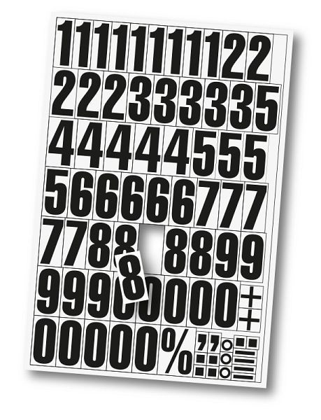 Numeri magnetici Eichner, nero su bianco, 9218-03029